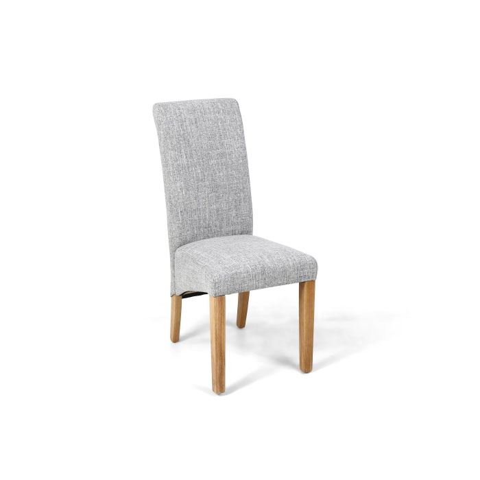 Karina Grey Weave Roll Back Dining Chair
