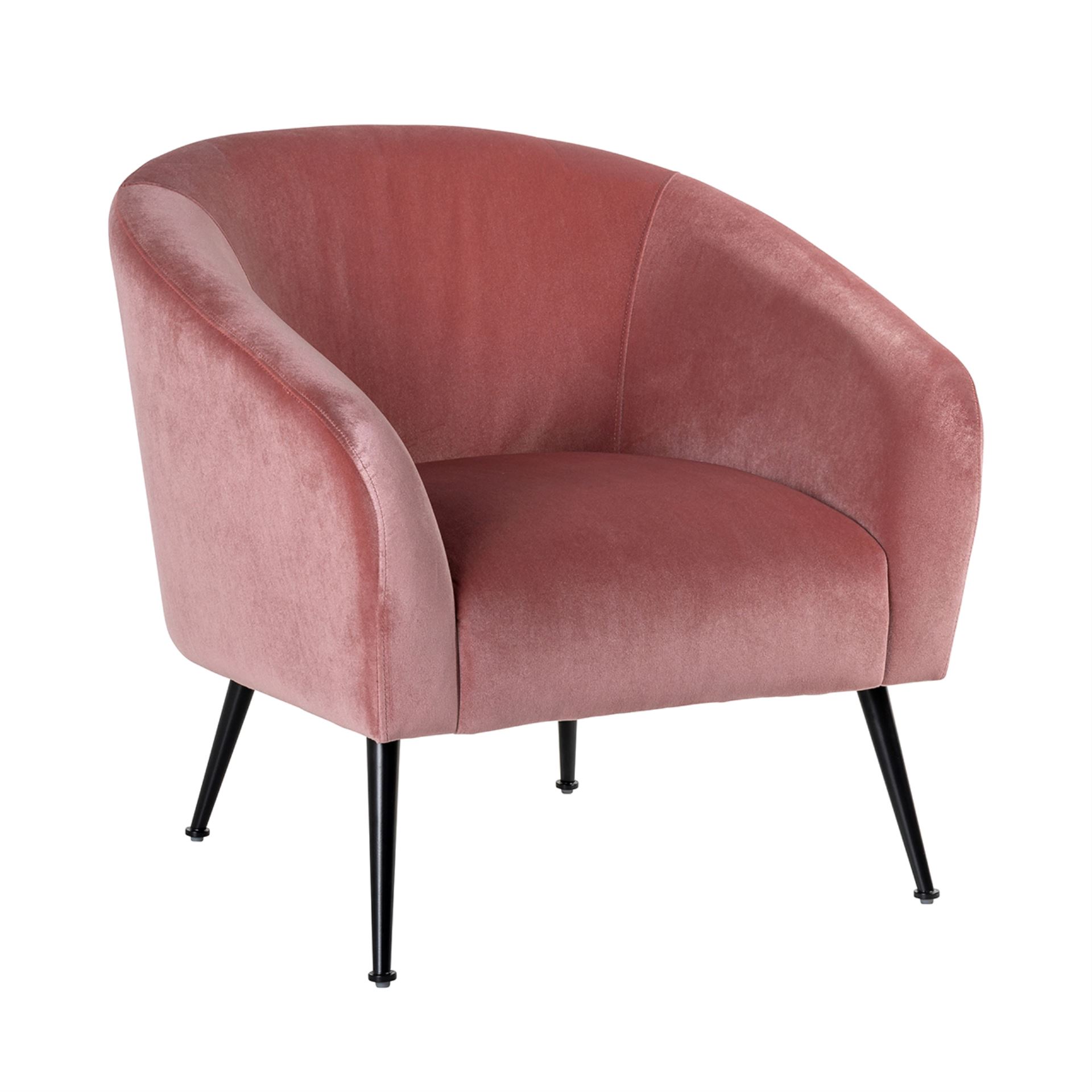 Inga Pink Velvet Feature Armchair