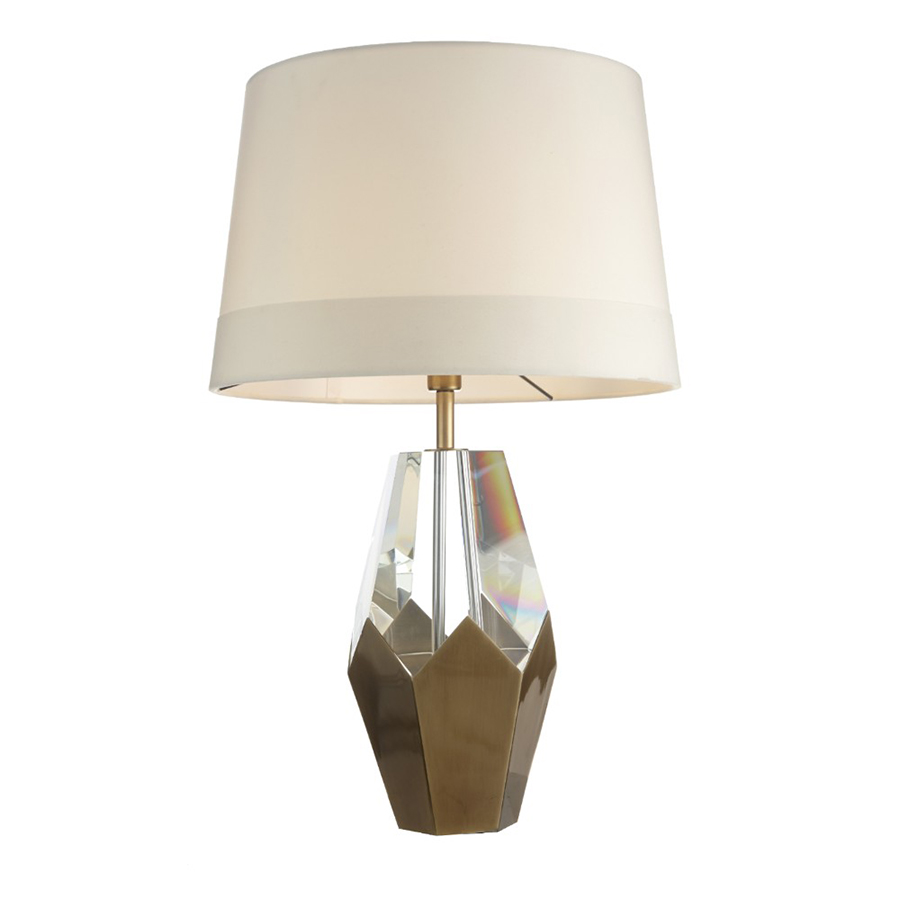 Kinsey Crystal & Antique Brass Table Lamp
