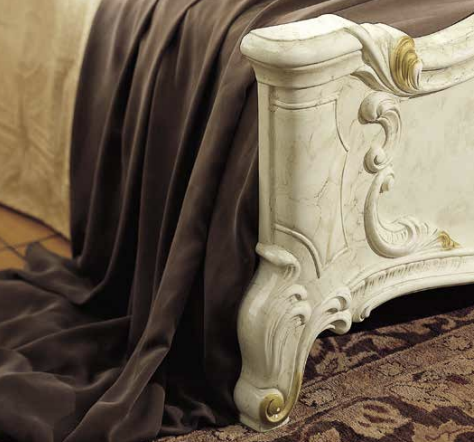 Bellissima Italian Ivory High Gloss 6ft King Bed Frame & 2 Piece Base