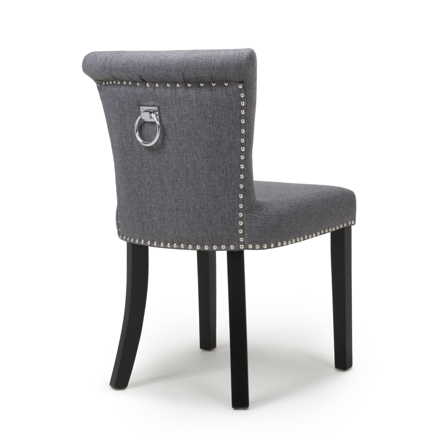 Sanderson Steel Grey Linen Knocker Back Chair