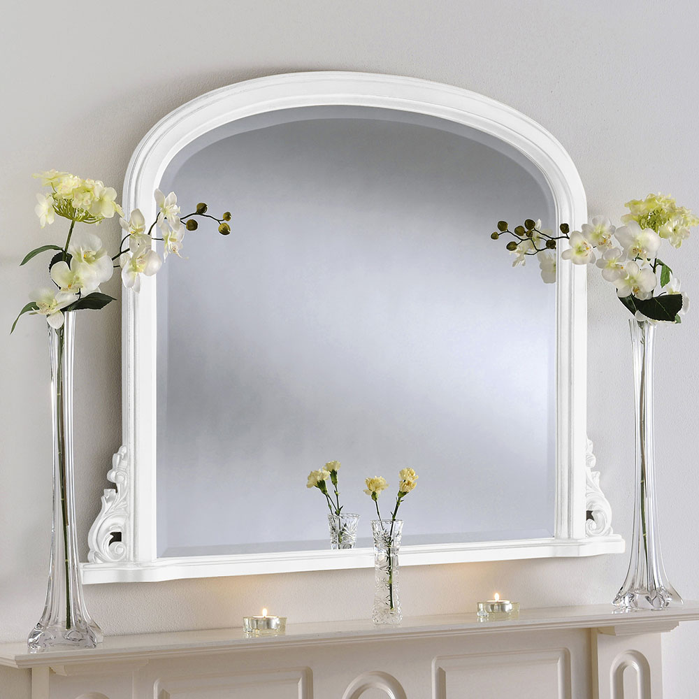 Gold Over Mantle Curved Mirror (various colours)